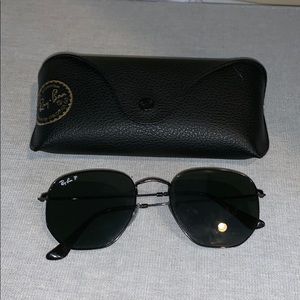 Ray-Ban Men’s Polarized Hexagon Sunglasses